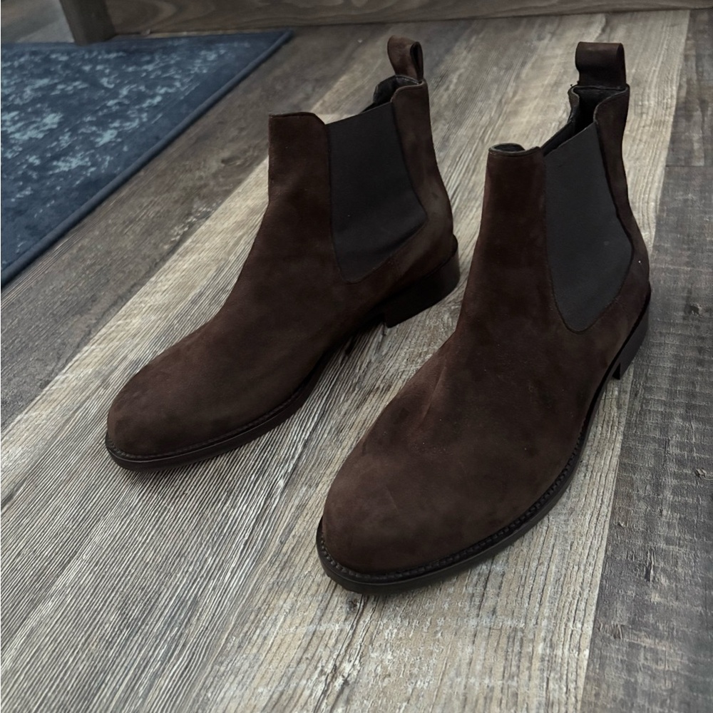 Boots 275 Central brown leather Italian boots - Picture 2 of 9